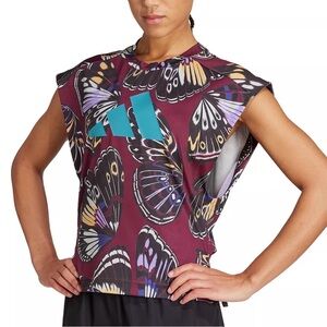 Addidas x Farm Rio Performance Training Butterfly-Print Top NWT